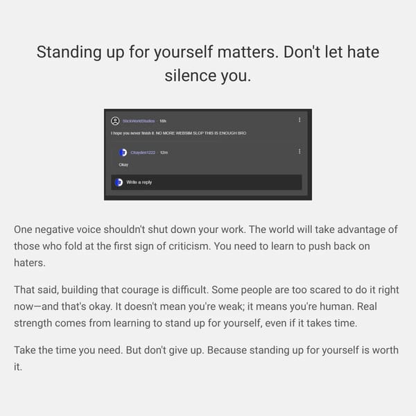 Standing Up For Yourself