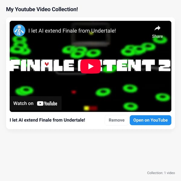 My Youtube Video Collection!