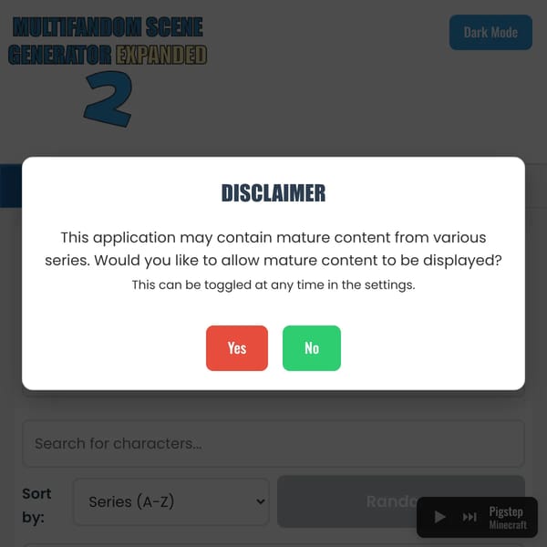 Multifandom Scene Generator: Expanded 2