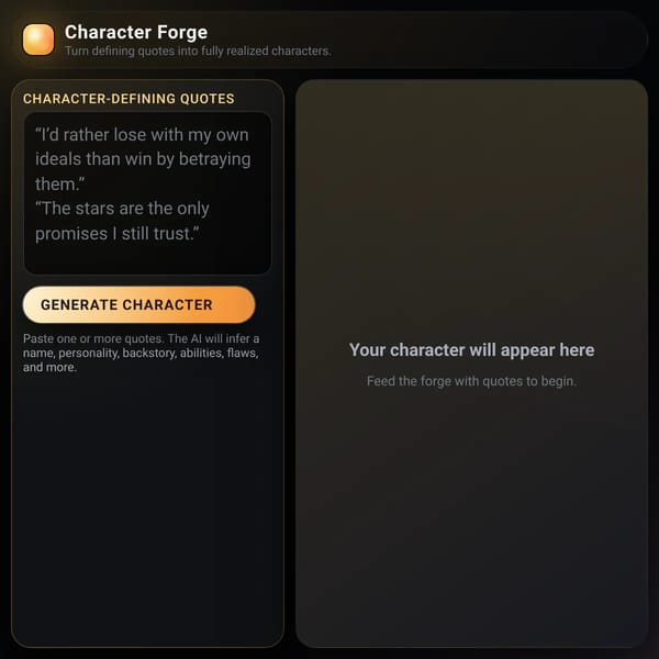 Quotes to Character (AI Powered)