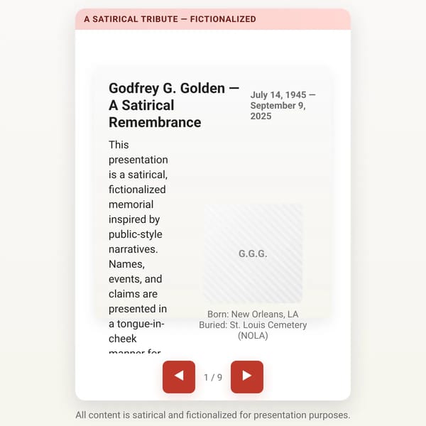 Memorial — G. G. Golden