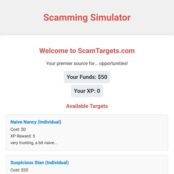 Scamming Simulator