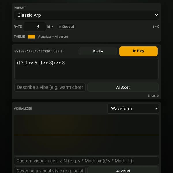 Bytebeat Player