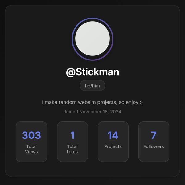 Profile - WebSim