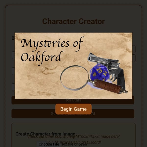 Mysteries of Oakford🎲