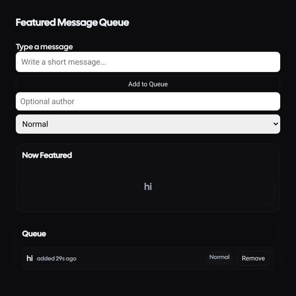 Featured Message Queue