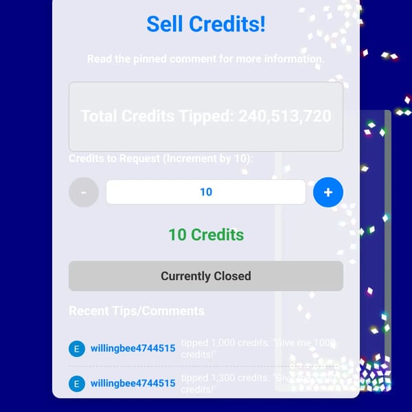 Sell Credits!
