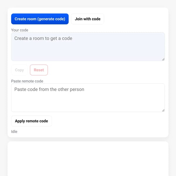Peer Chat (code connect)