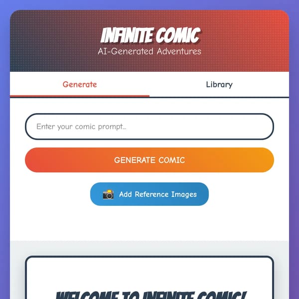 Infinite Comic Generator