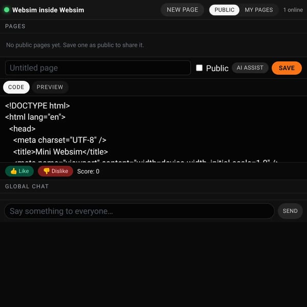 Websim Inside Websim