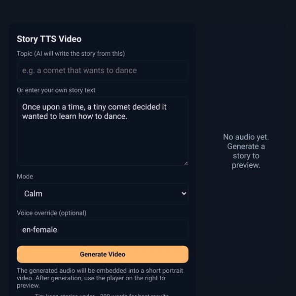 Story TTS Video Generator