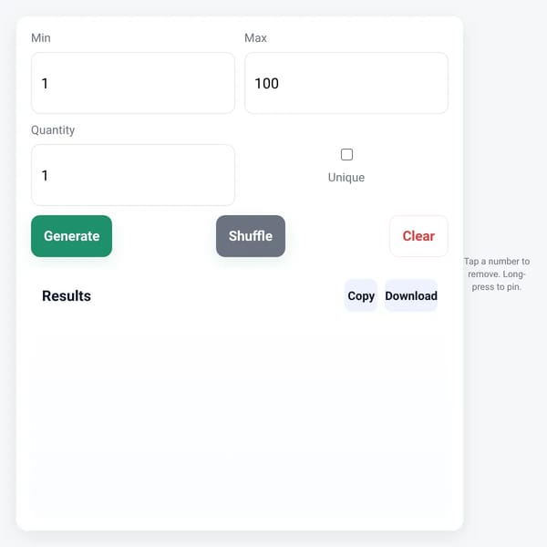Random Number Generator