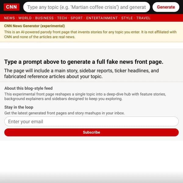 CNN-Style News Generator