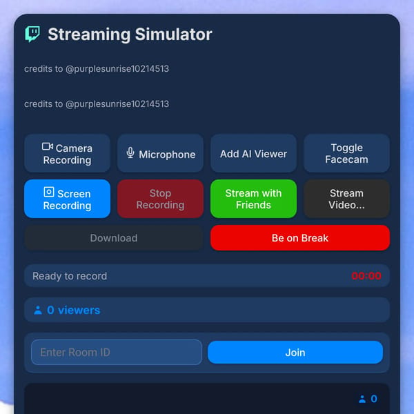 Streaming Simulator LOL (not made by me btw)