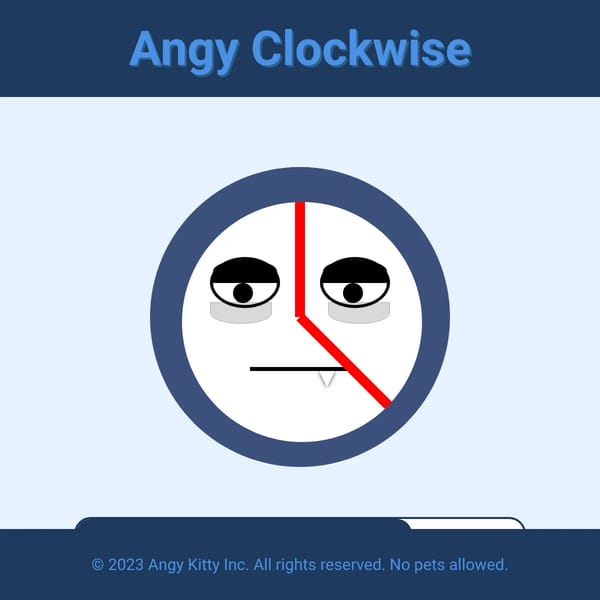 Angy Clockwise - The Grumpiest Smog Demon on the Internet