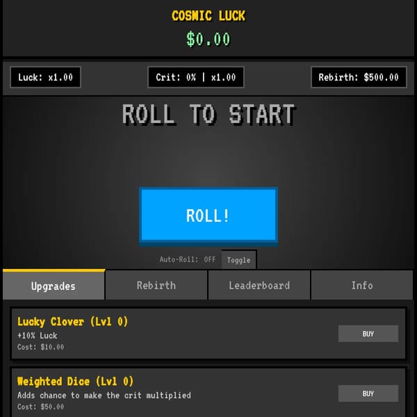 Cosmic Luck: RNG Infinity [3.0]