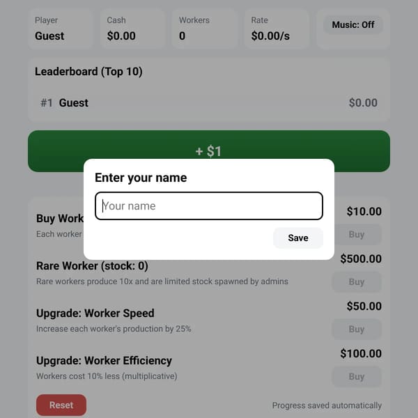 Worker Clicker