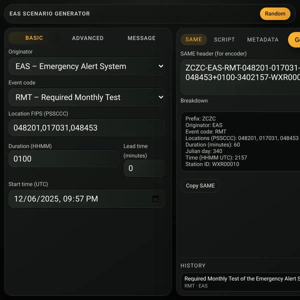 EAS Scenario Generator