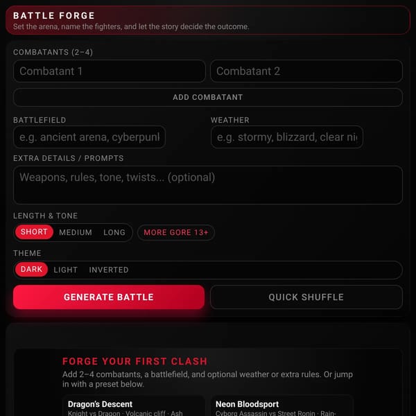 Battle Generator