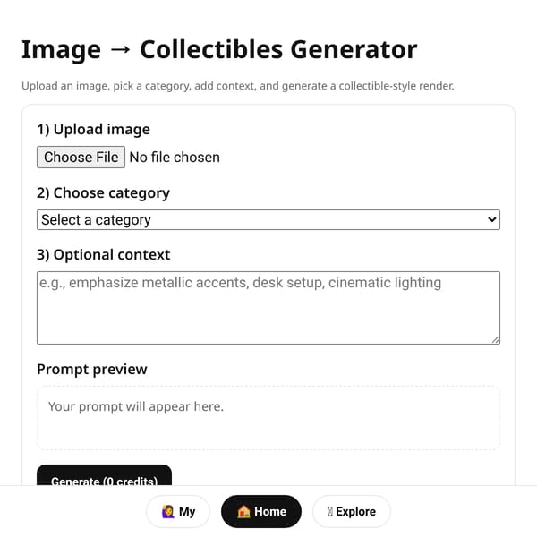 Image → Collectibles Generator