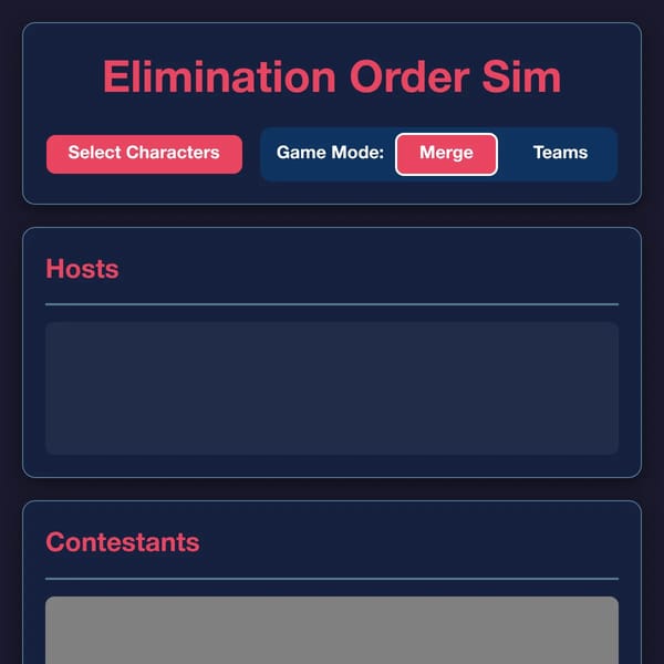 Elimination Simulator But Fixed