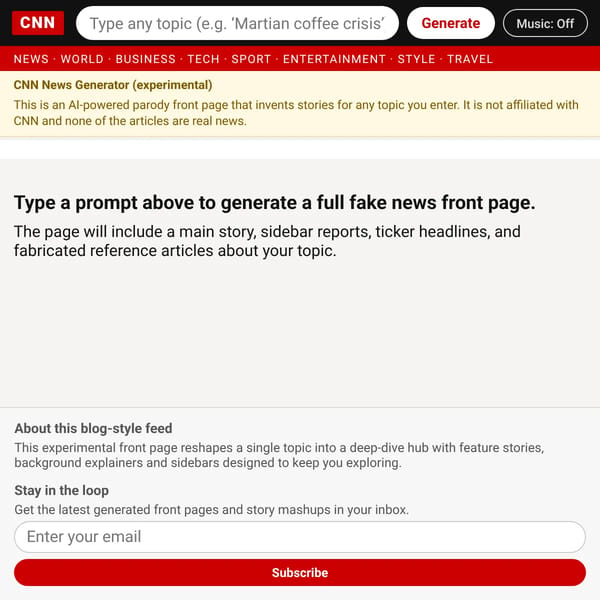 CNN-Style News Generator