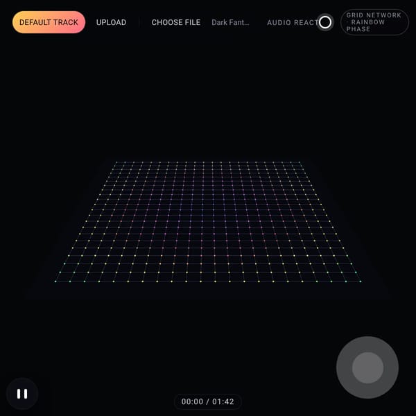 3D Grid Audio Visualizer