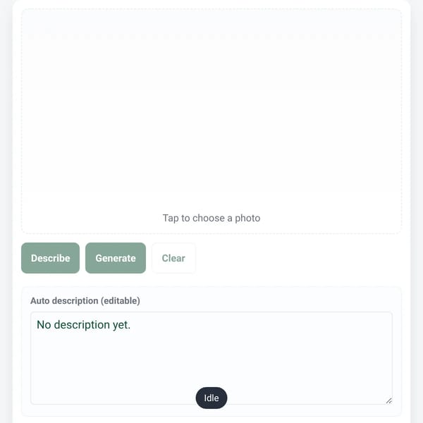 Image → Description → Generate