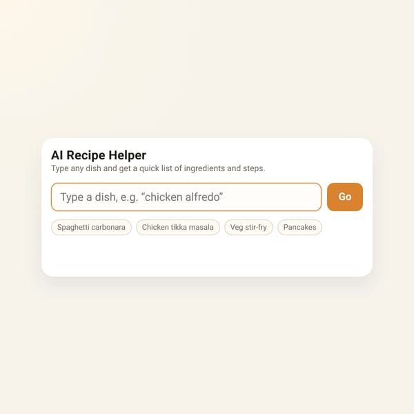 AI Recipe Helper