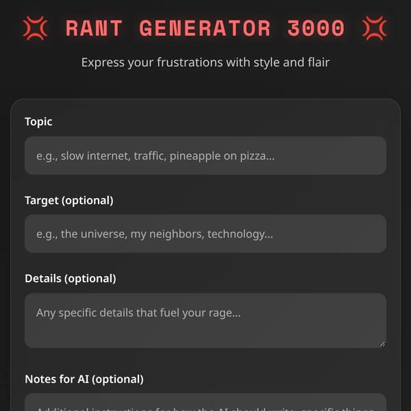 Rant Generator 3000