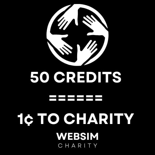 40 Credits = 1¢ to Charity