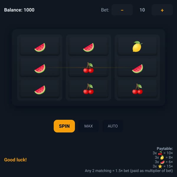 Slot Machine Simulator