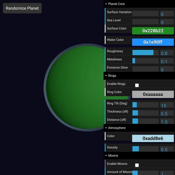 3D Planet Visualizer