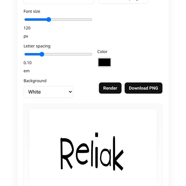 Reliak Logo Text Generator