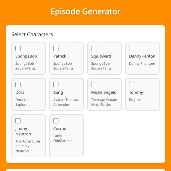 Nickelodeon Episode Generator
