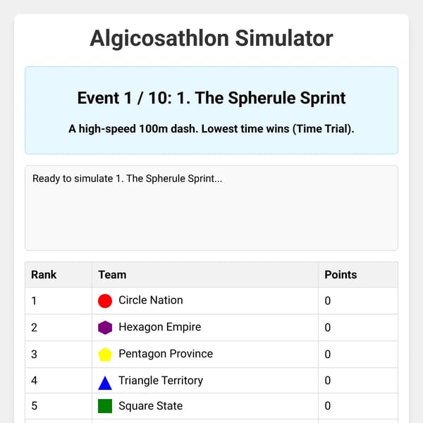 Algicosathlon Simulator