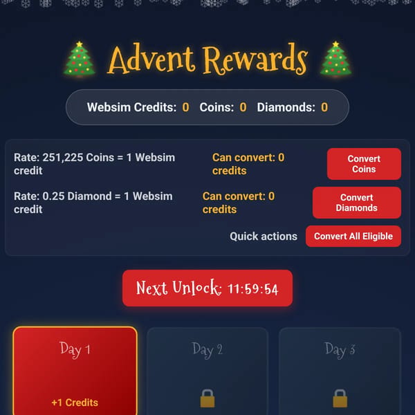 Christmas Advent Rewards