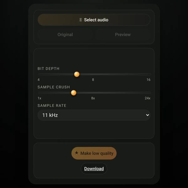 turn any audio low-quality !!!