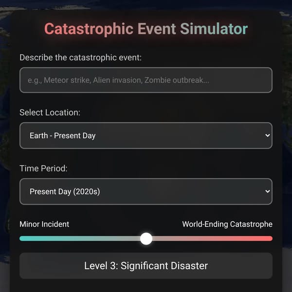 Catastrophic Event Simulator