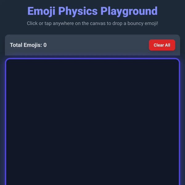 Emoji Physics Playground