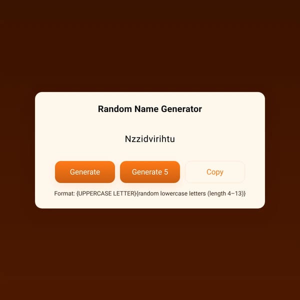 Random Name Generator