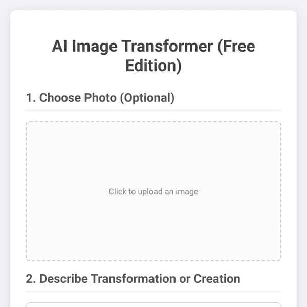 AI Image Transformer ([Not that] Free Edition)