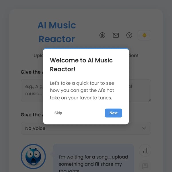 AI Music Reactor... but it can actually hear the audio.