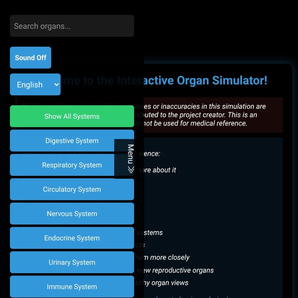 Interactive Organ Simulator