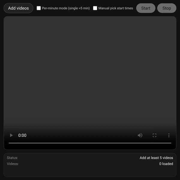 Random 1-Second Video Sampler
