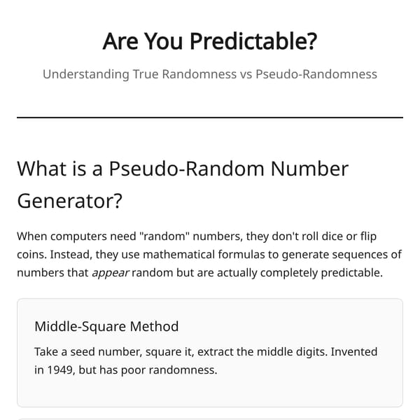 Are You Predictable?
