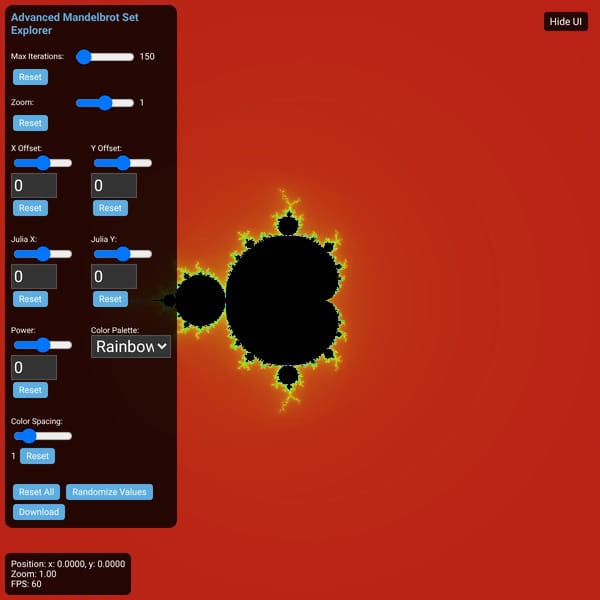 Advanced Mandelbrot Set Explorer