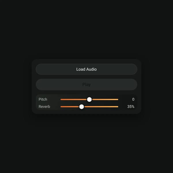 Audio Reverb Pitch Effect