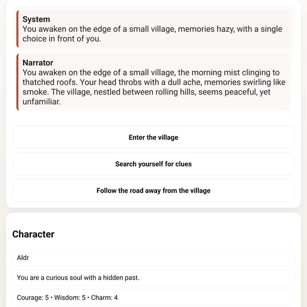 Interactive AI Adventure (Beta)