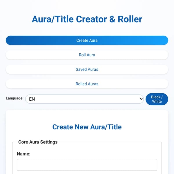 Aura/Title Creator & Roller